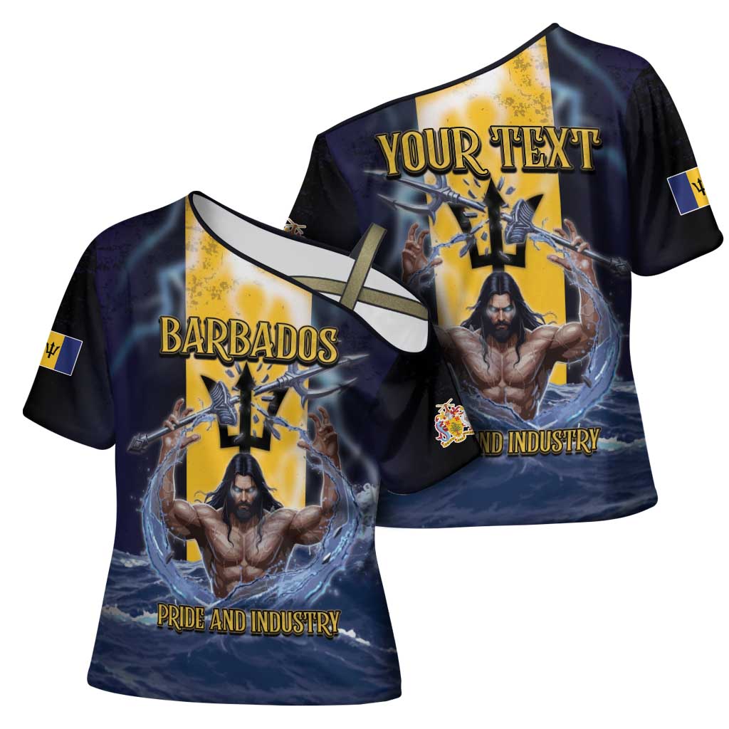 Personalized Barbados Cross Shoulder Shirt Pride And Industry - Wonder Print Shop