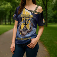 Personalized Barbados Cross Shoulder Shirt Pride And Industry - Wonder Print Shop