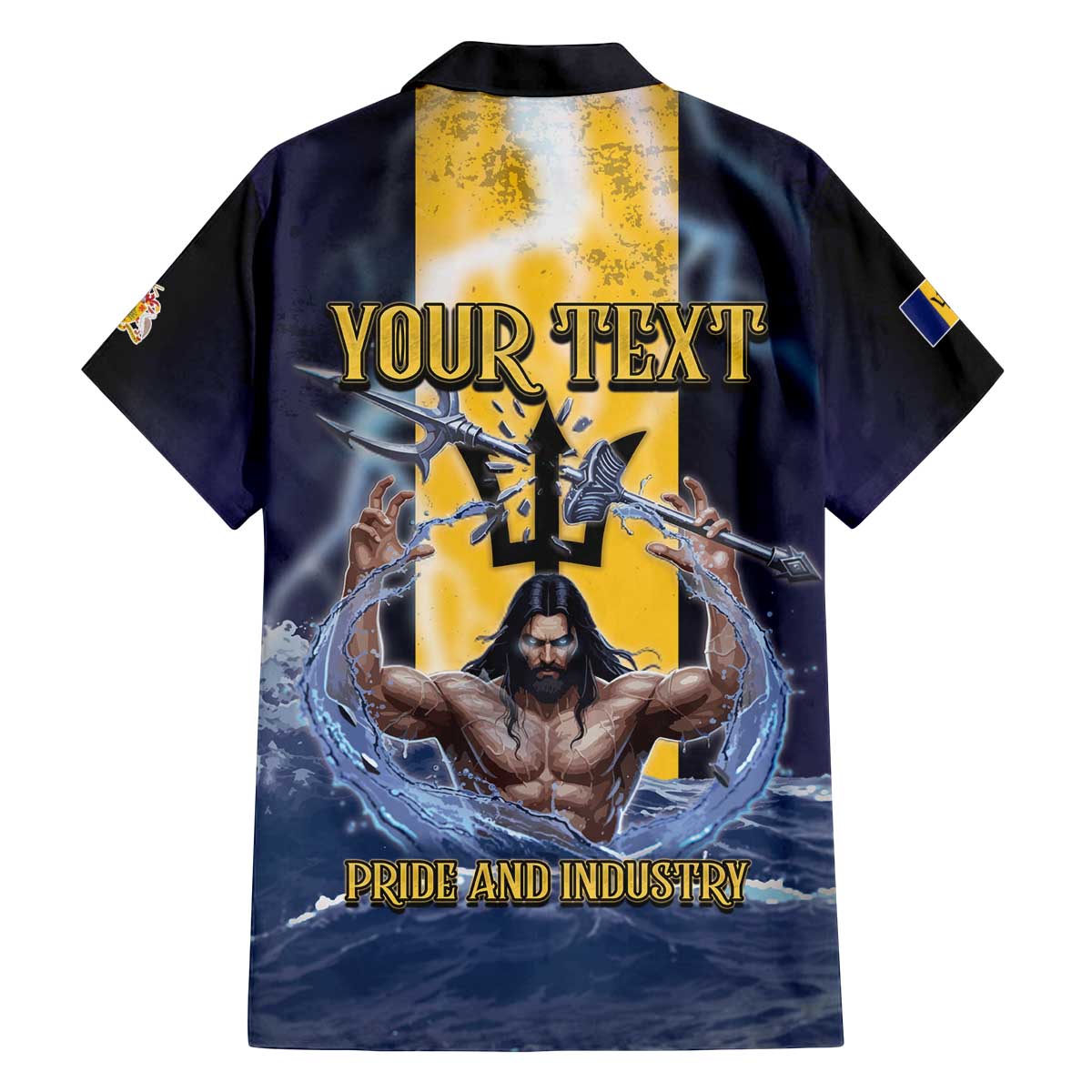 Personalized Barbados Family Matching Off The Shoulder Long Sleeve Dress and Hawaiian Shirt Pride And Industry - Wonder Print Shop