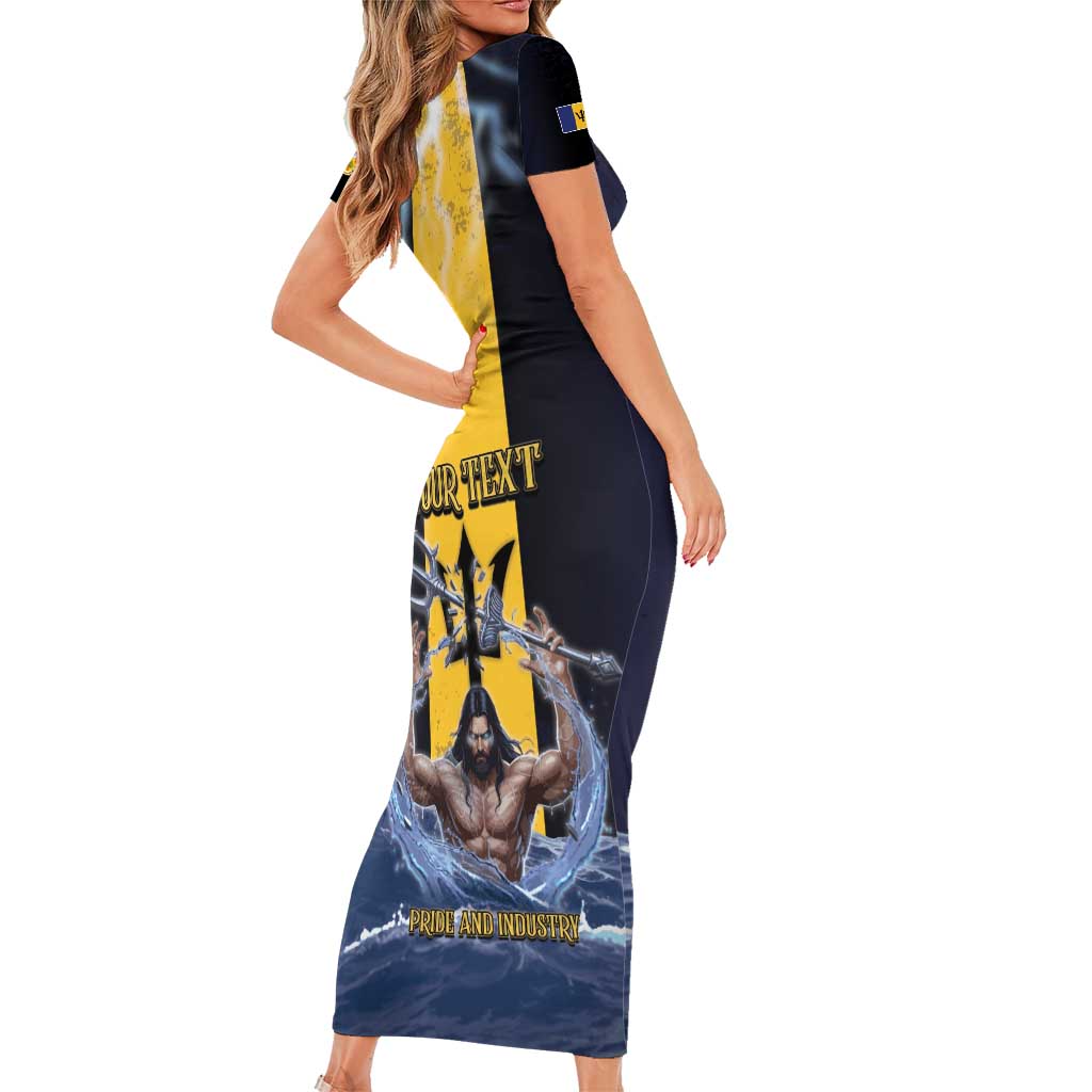 Personalized Barbados Family Matching Short Sleeve Bodycon Dress and Hawaiian Shirt Pride And Industry - Wonder Print Shop