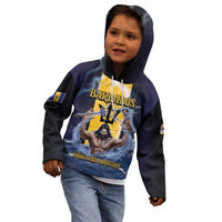 Personalized Barbados Kid Hoodie Pride And Industry - Wonder Print Shop