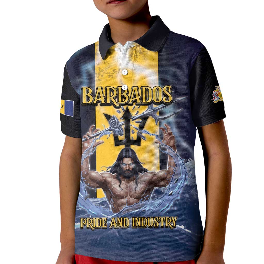 Personalized Barbados Kid Polo Shirt Pride And Industry - Wonder Print Shop