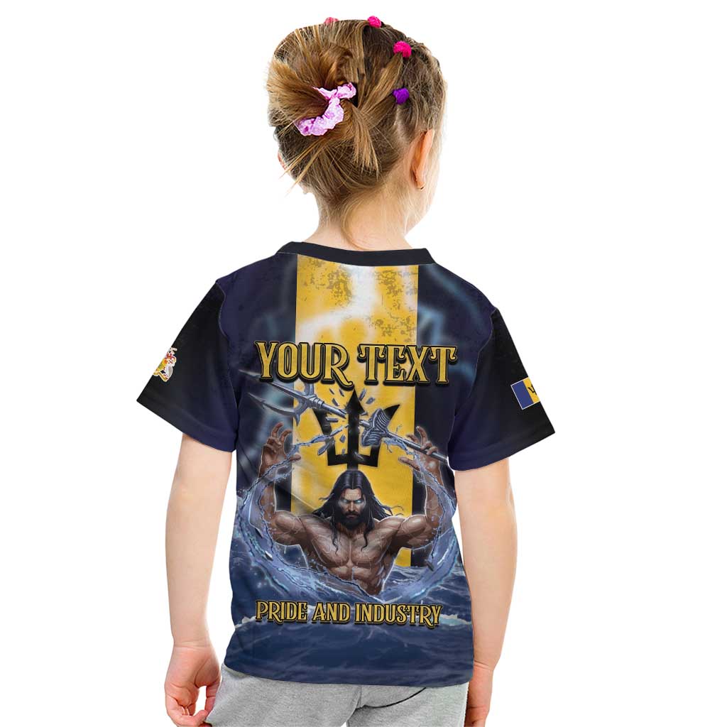 Personalized Barbados Kid T Shirt Pride And Industry - Wonder Print Shop