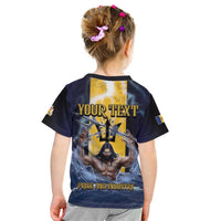 Personalized Barbados Kid T Shirt Pride And Industry - Wonder Print Shop