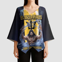 Personalized Barbados Kimono Sleeve Blouse Pride And Industry - Wonder Print Shop