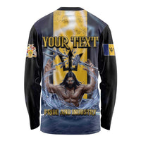 Personalized Barbados Long Sleeve Shirt Pride And Industry - Wonder Print Shop