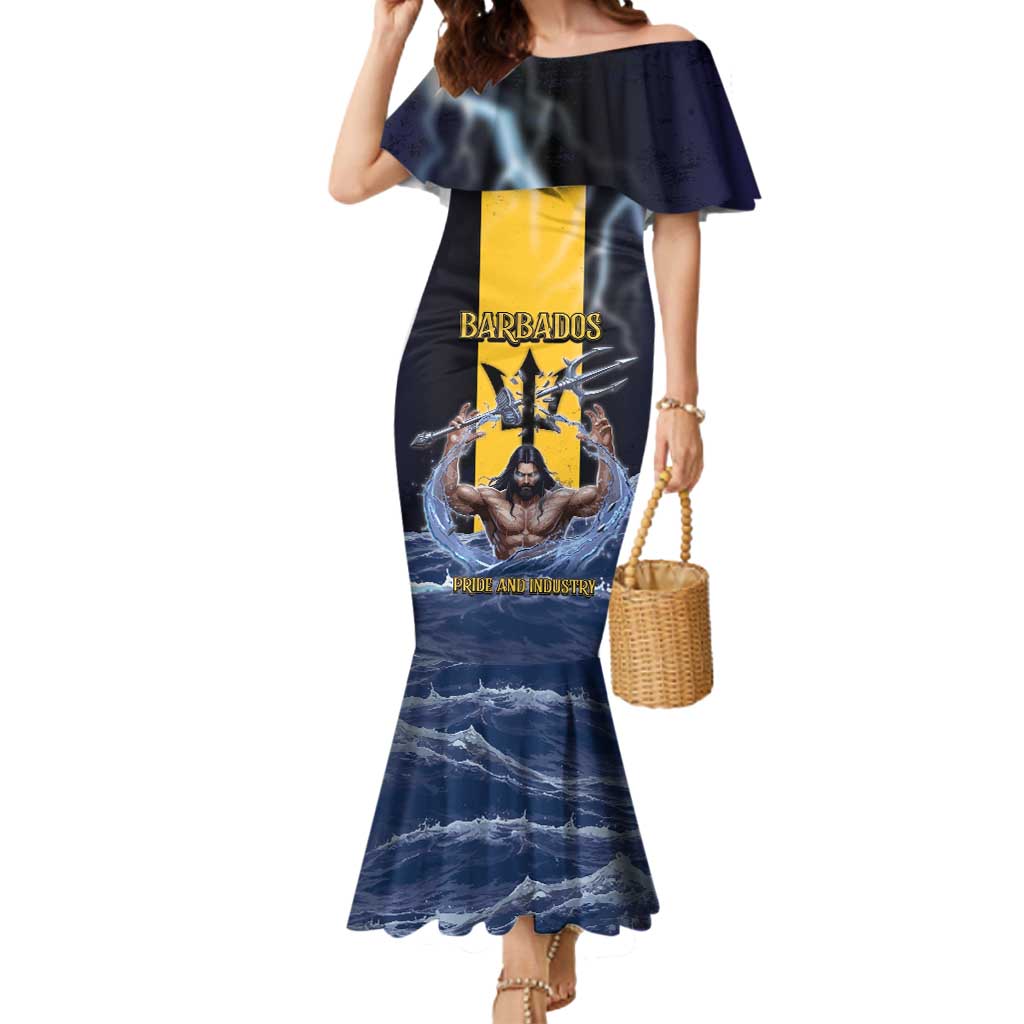 Personalized Barbados Mermaid Dress Pride And Industry - Wonder Print Shop