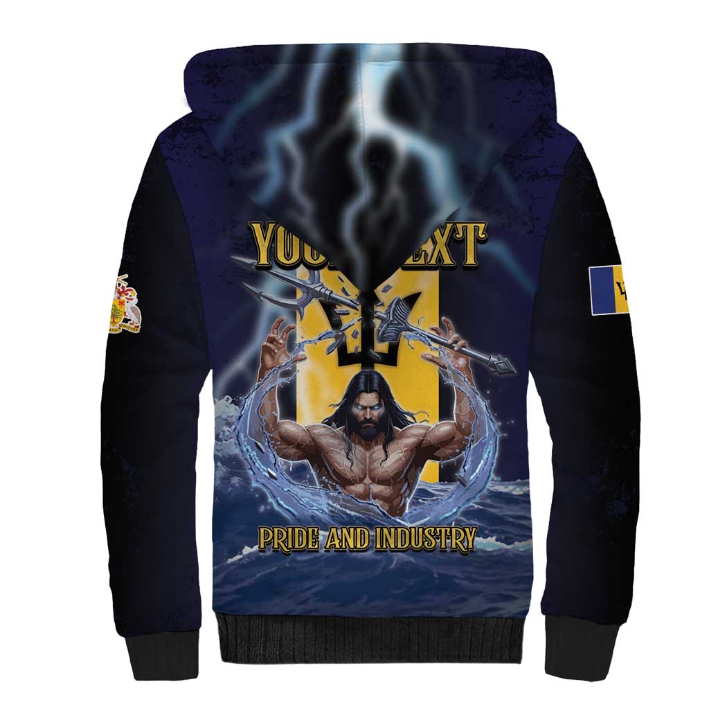 Personalized Barbados Sherpa Hoodie Pride And Industry - Wonder Print Shop