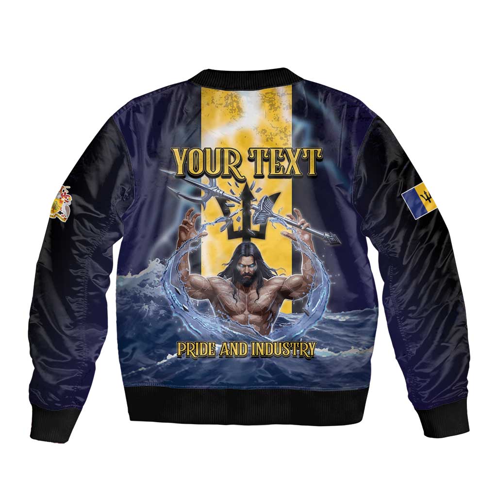 Personalized Barbados Sleeve Zip Bomber Jacket Pride And Industry - Wonder Print Shop