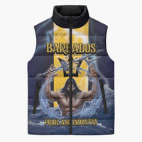 Personalized Barbados Sleeveless Puffer Jacket Pride And Industry - Wonder Print Shop