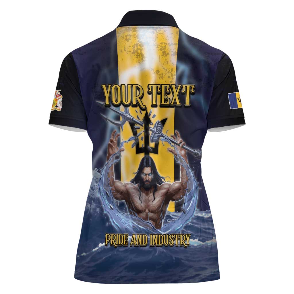 Personalized Barbados Women Polo Shirt Pride And Industry - Wonder Print Shop