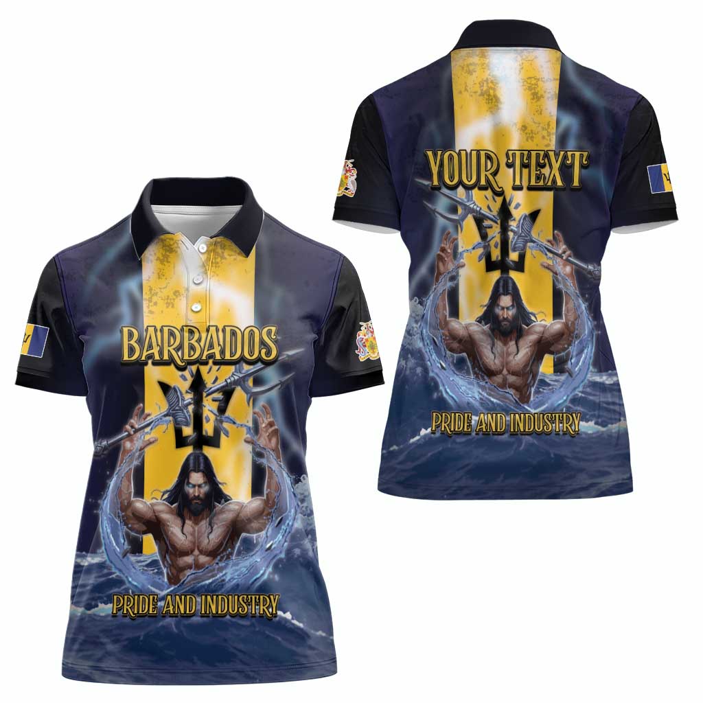 Personalized Barbados Women Polo Shirt Pride And Industry - Wonder Print Shop