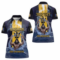 Personalized Barbados Women Polo Shirt Pride And Industry - Wonder Print Shop