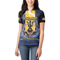 Personalized Barbados Women Polo Shirt Pride And Industry - Wonder Print Shop