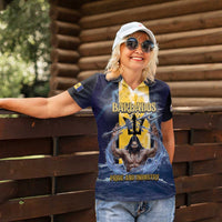 Personalized Barbados Women Polo Shirt Pride And Industry - Wonder Print Shop