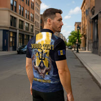 Personalized Barbados Zipper Polo Shirt Pride And Industry - Wonder Print Shop