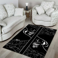 Skull Cowboy Area Rug Western Yoke Style - Wonder Print Shop
