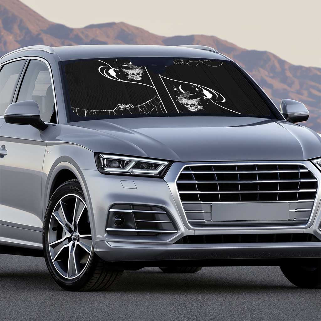 Skull Cowboy Auto Sun Shade Western Yoke Style - Wonder Print Shop