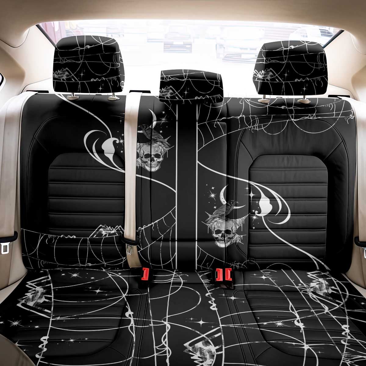Skull Cowboy Back Car Seat Cover Western Yoke Style - Wonder Print Shop