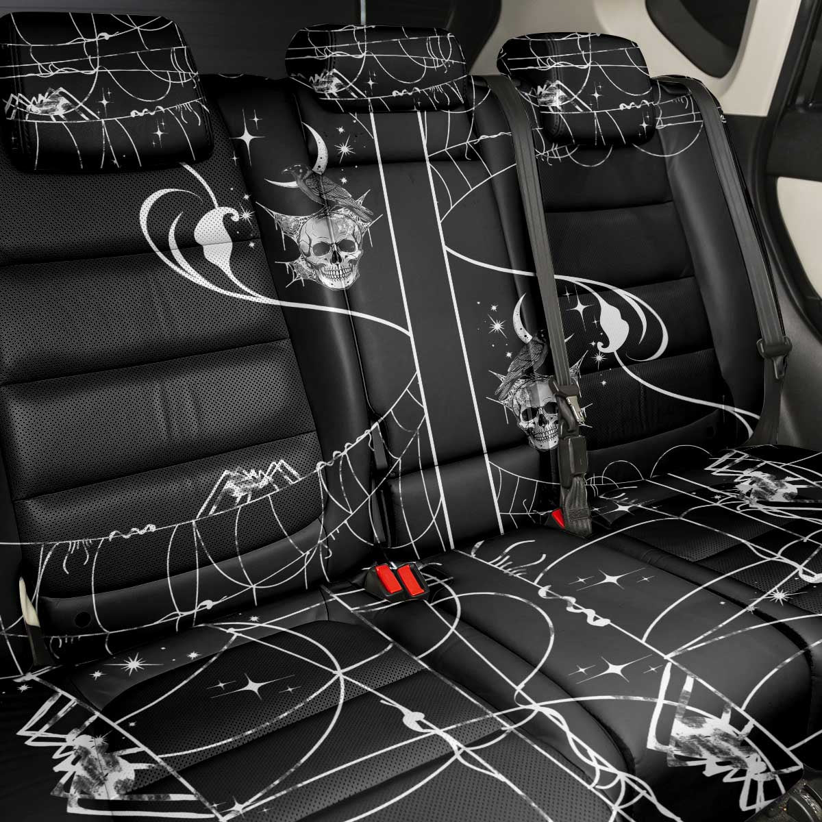 Skull Cowboy Back Car Seat Cover Western Yoke Style - Wonder Print Shop