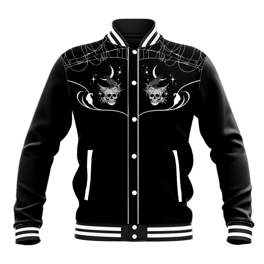 Skull Cowboy Baseball Jacket Western Yoke Style - Wonder Print Shop