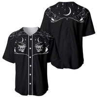 Skull Cowboy Baseball Jersey Western Yoke Style - Wonder Print Shop