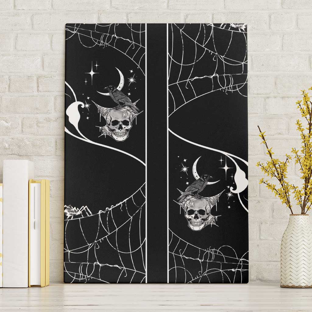 Skull Cowboy Canvas Wall Art Western Yoke Style - Wonder Print Shop