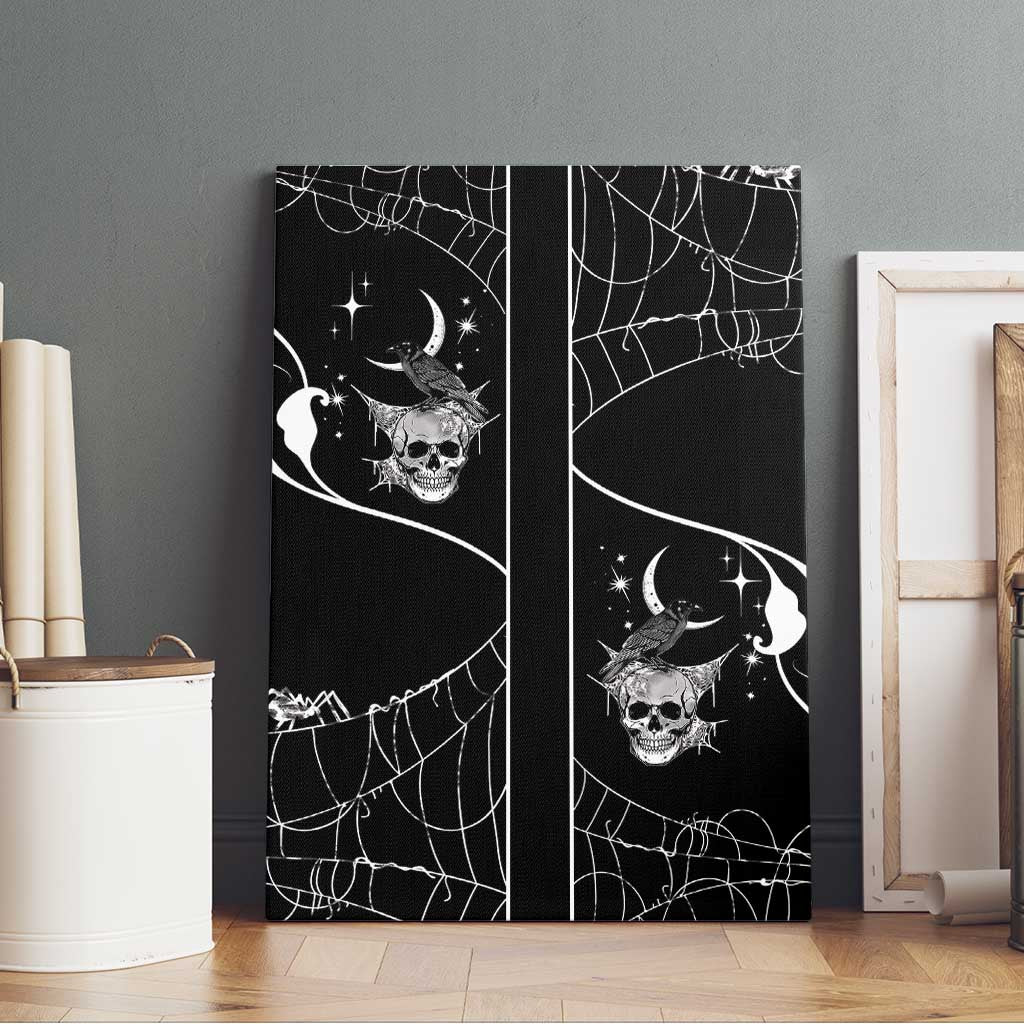 Skull Cowboy Canvas Wall Art Western Yoke Style - Wonder Print Shop