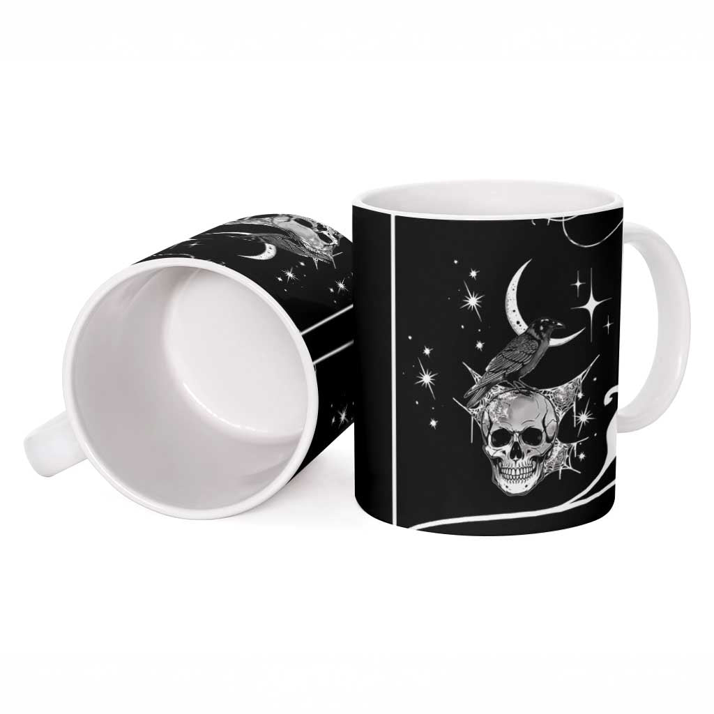 Skull Cowboy Ceramic Mug Western Yoke Style - Wonder Print Shop