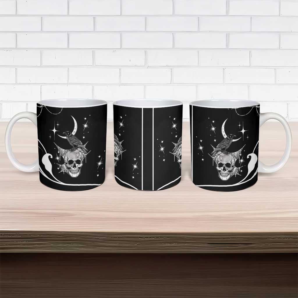 Skull Cowboy Ceramic Mug Western Yoke Style - Wonder Print Shop