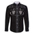 Skull Cowboy Family Matching Long Sleeve Bodycon Dress and Hawaiian Shirt Western Yoke Style - Wonder Print Shop