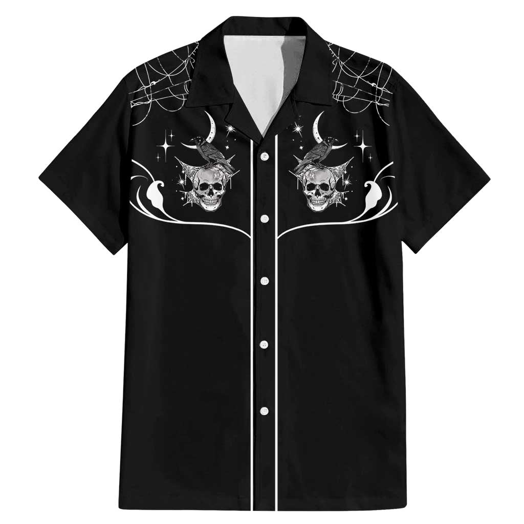 Skull Cowboy Family Matching Mermaid Dress and Hawaiian Shirt Western Yoke Style - Wonder Print Shop