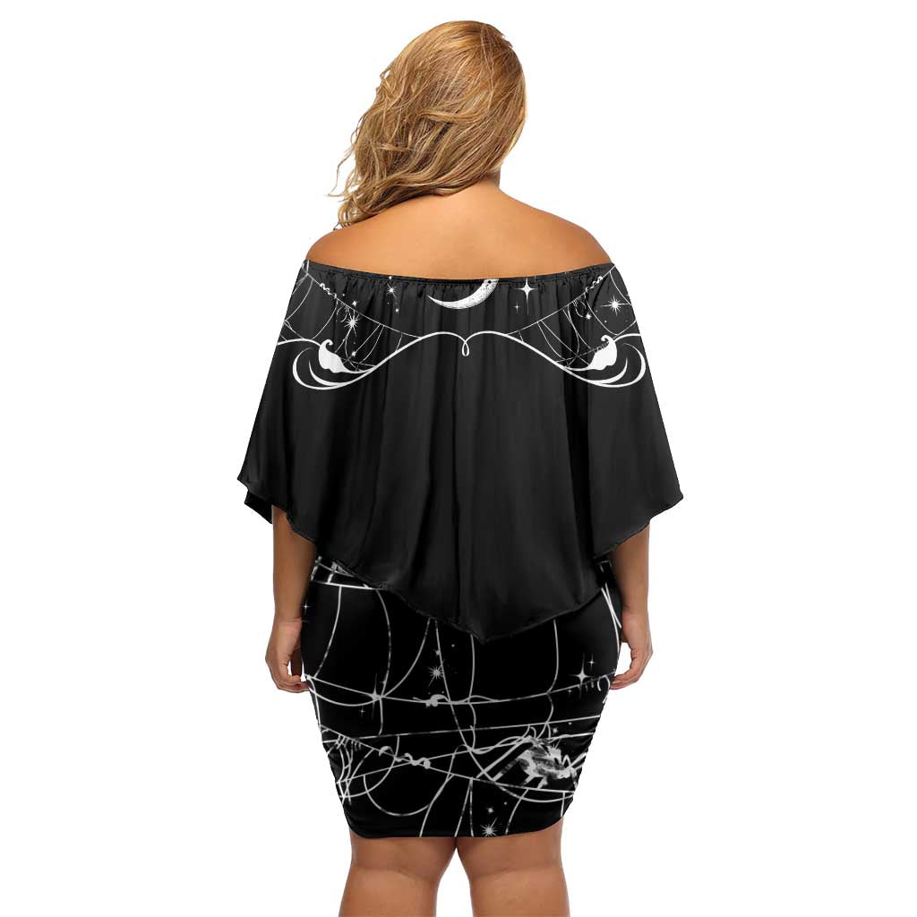 Skull Cowboy Family Matching Off Shoulder Short Dress and Hawaiian Shirt Western Yoke Style - Wonder Print Shop