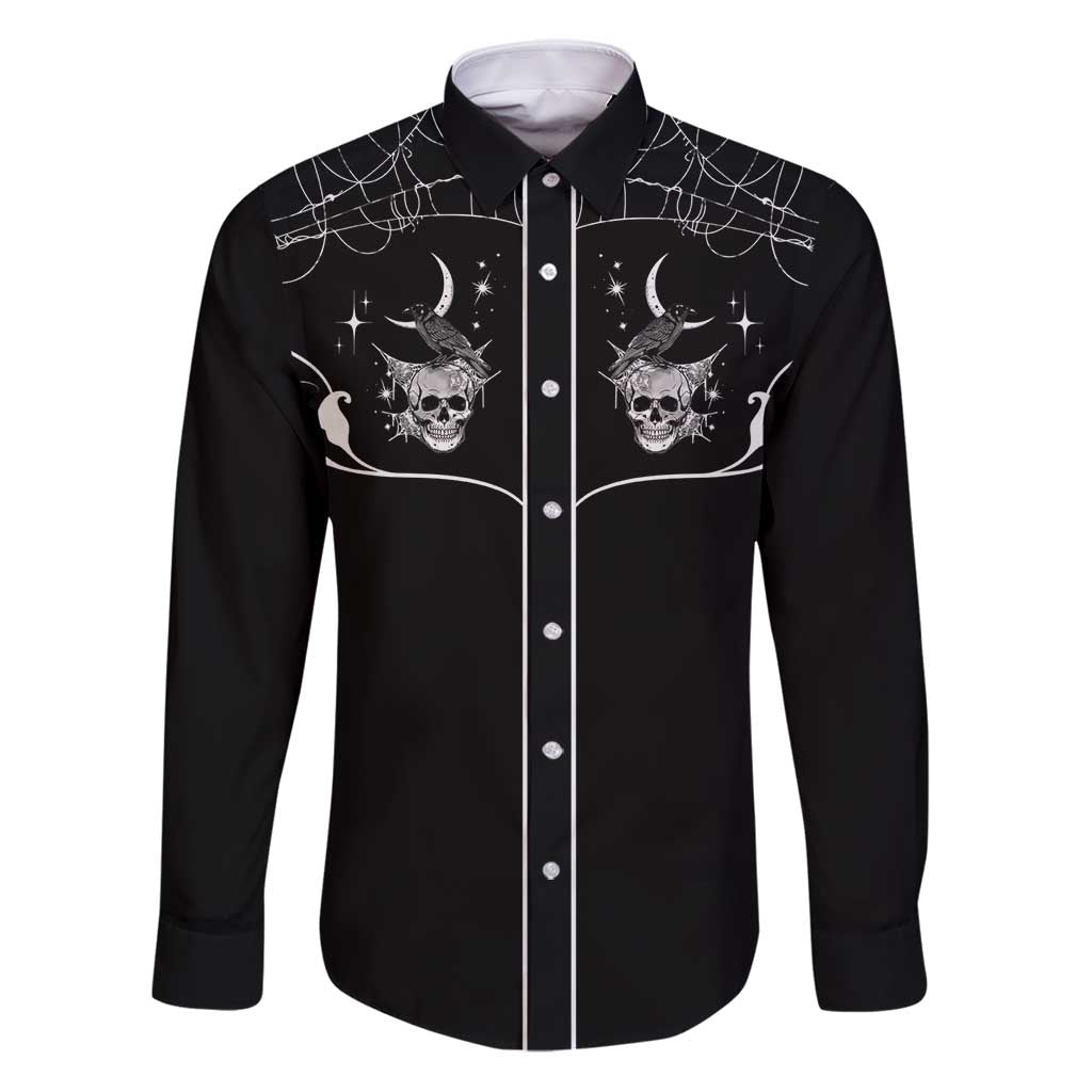 Skull Cowboy Family Matching Puletasi and Hawaiian Shirt Western Yoke Style - Wonder Print Shop