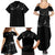 Skull Cowboy Family Matching Summer Maxi Dress and Hawaiian Shirt Western Yoke Style - Wonder Print Shop