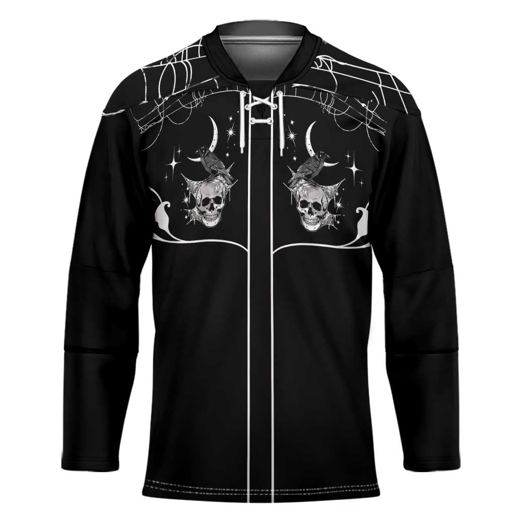 Skull Cowboy Hockey Jersey Western Yoke Style - Wonder Print Shop