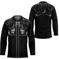 Skull Cowboy Hockey Jersey Western Yoke Style - Wonder Print Shop