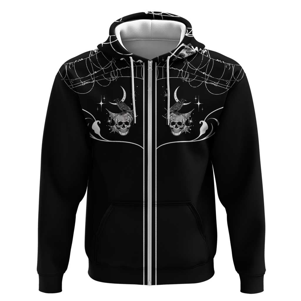 Skull Cowboy Hoodie Western Yoke Style - Wonder Print Shop