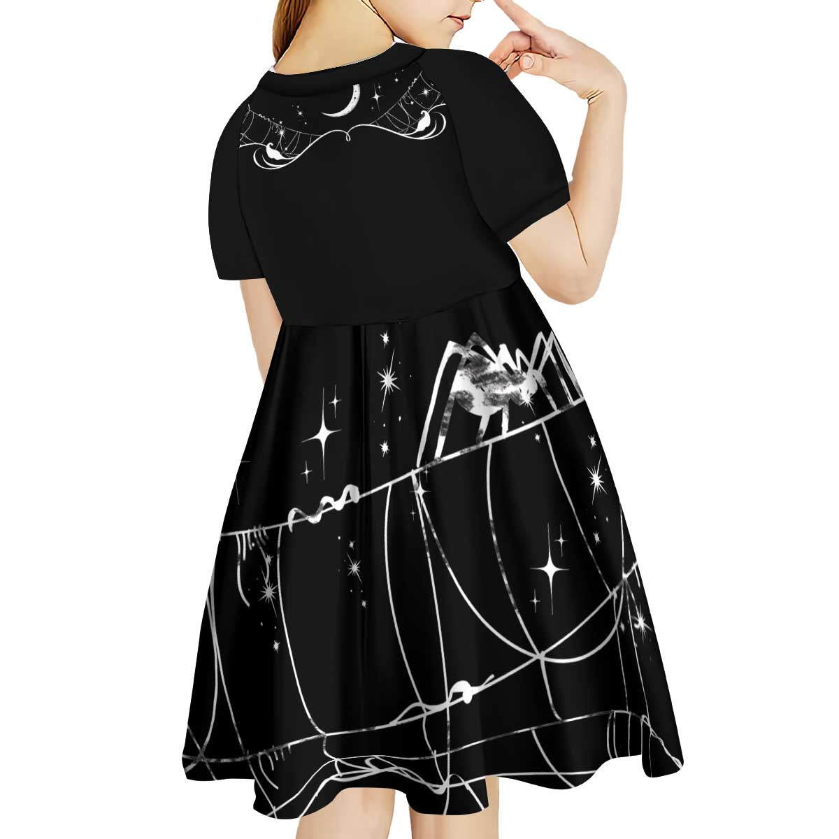 Skull Cowboy Kid Short Sleeve Dress Western Yoke Style - Wonder Print Shop