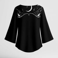 Skull Cowboy Kimono Sleeve Blouse Western Yoke Style - Wonder Print Shop