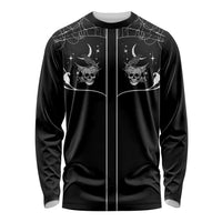Skull Cowboy Long Sleeve Shirt Western Yoke Style - Wonder Print Shop