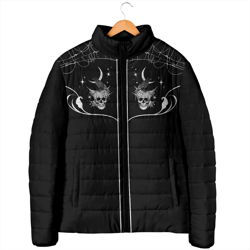 Skull Cowboy Padded Jacket Western Yoke Style - Wonder Print Shop