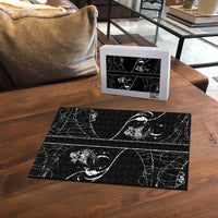 Skull Cowboy Puzzle Western Yoke Style - Wonder Print Shop