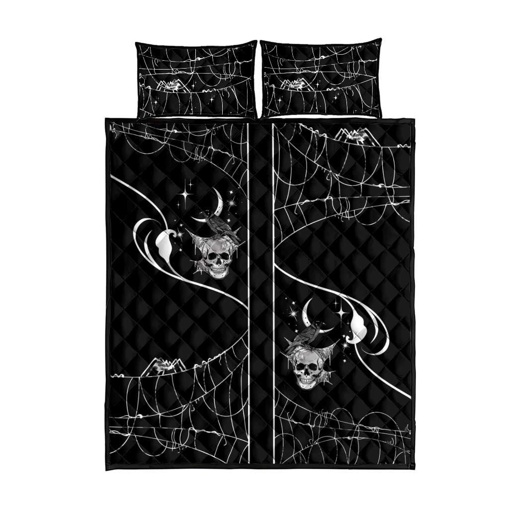 Skull Cowboy Quilt Bed Set Western Yoke Style - Wonder Print Shop