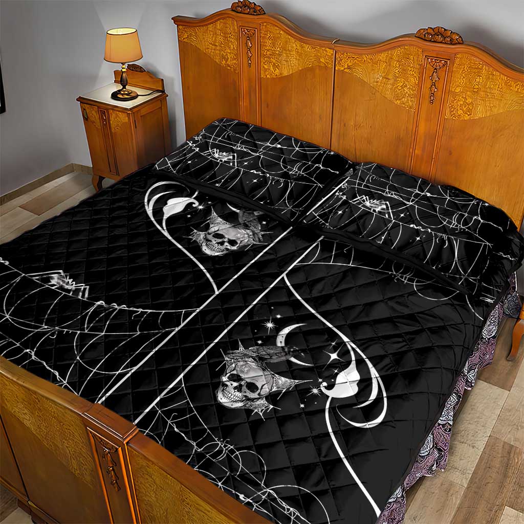 Skull Cowboy Quilt Bed Set Western Yoke Style - Wonder Print Shop