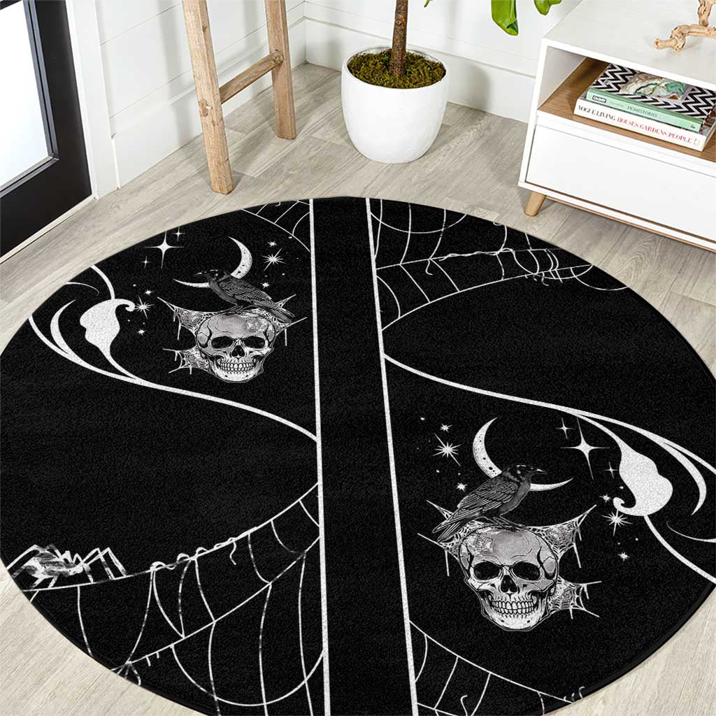Skull Cowboy Round Carpet Western Yoke Style - Wonder Print Shop