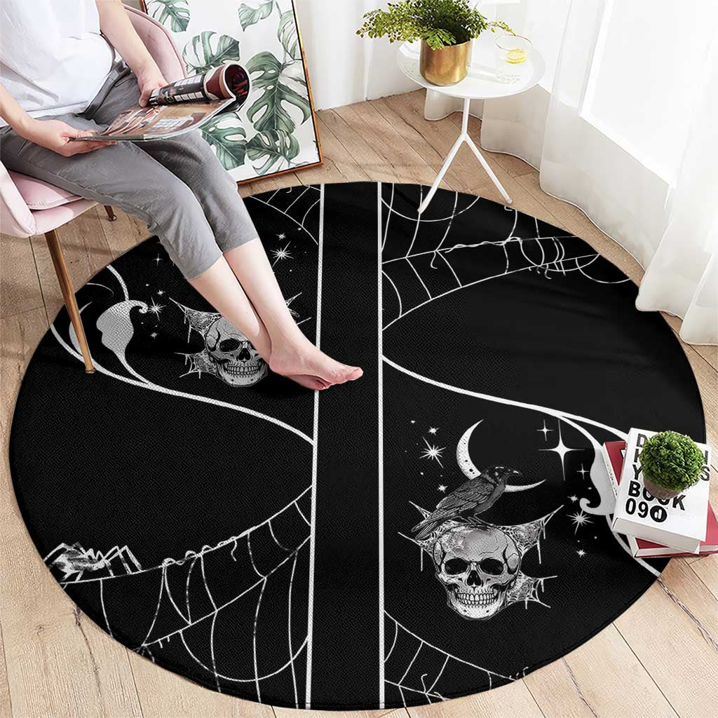 Skull Cowboy Round Carpet Western Yoke Style - Wonder Print Shop