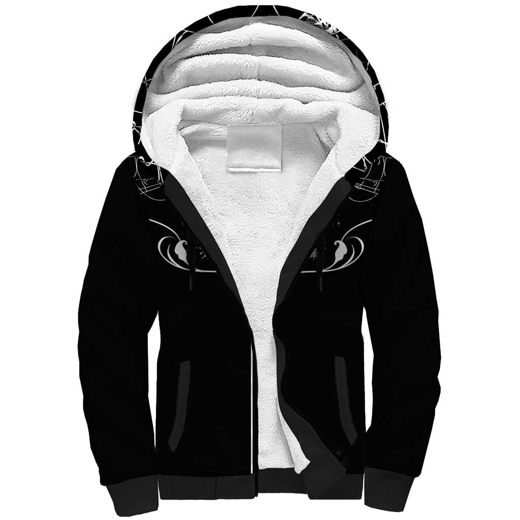 Skull Cowboy Sherpa Hoodie Western Yoke Style - Wonder Print Shop