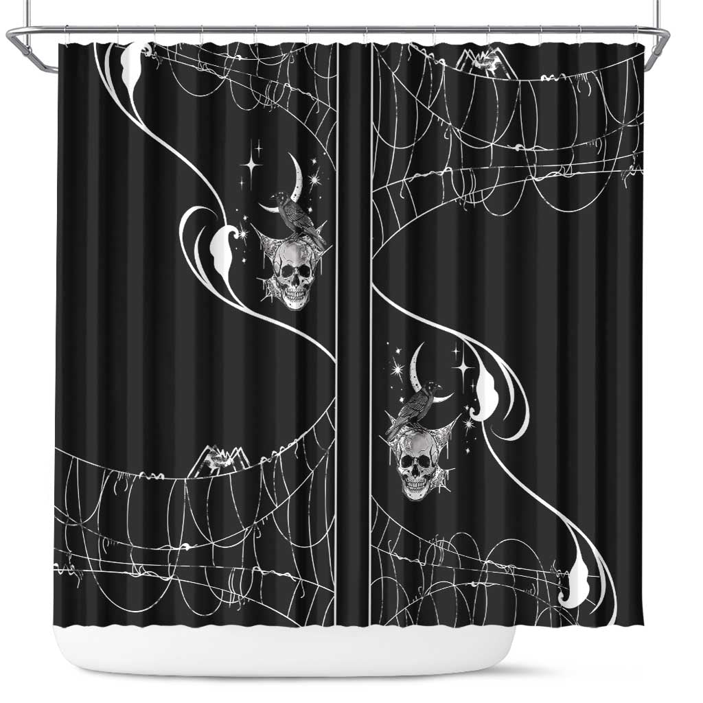 Skull Cowboy Shower Curtain Western Yoke Style - Wonder Print Shop