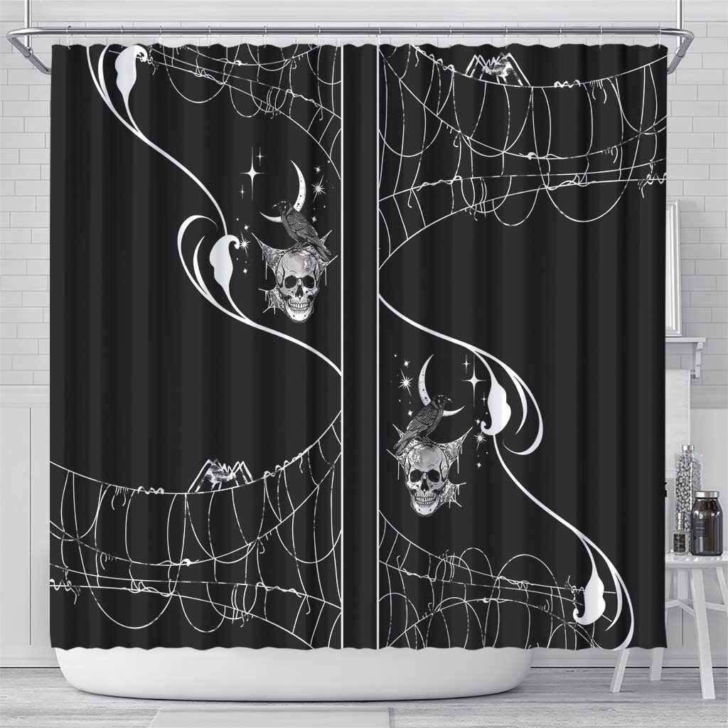 Skull Cowboy Shower Curtain Western Yoke Style - Wonder Print Shop